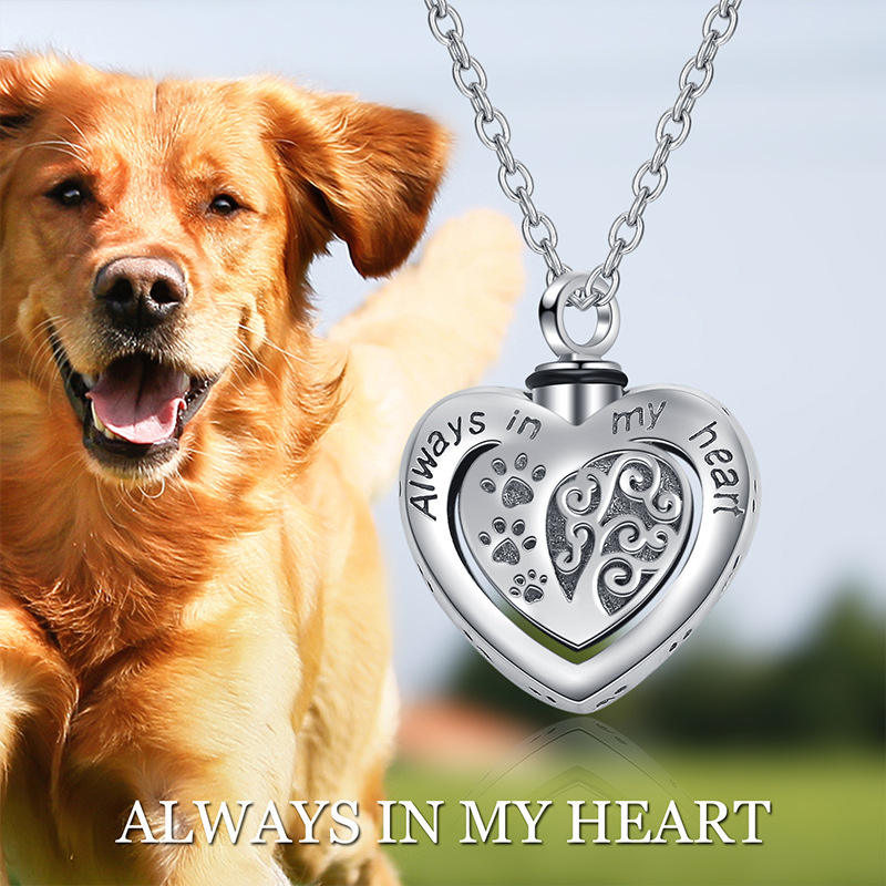 Sterling Silver “Always in My Heart” Memorial Necklace