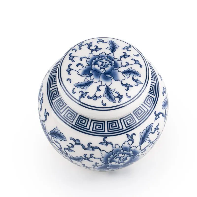 Classic Blue and White Porcelain Urn