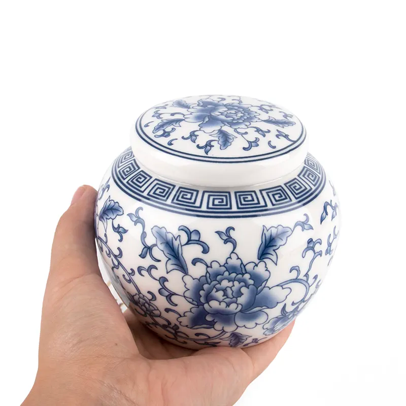 Classic Blue and White Porcelain Urn