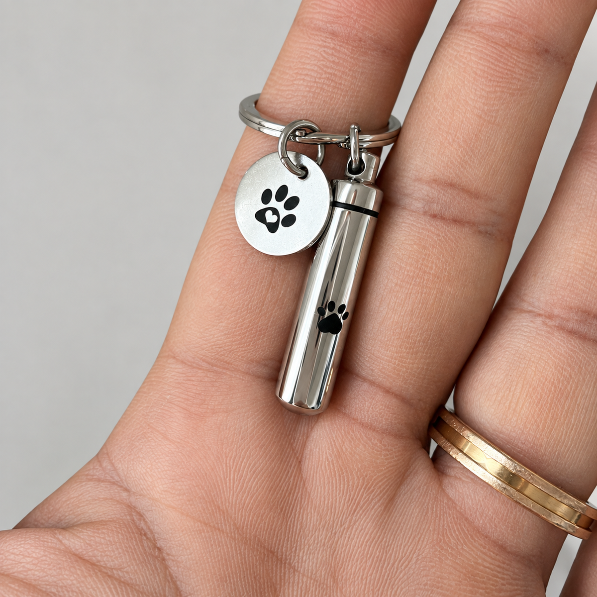 Slim Cylinder Memorial Keychain