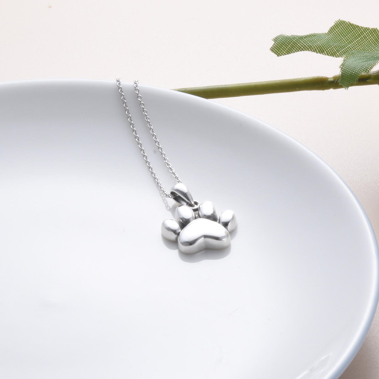 Premium Sterling Silver Paw Memorial Pendant