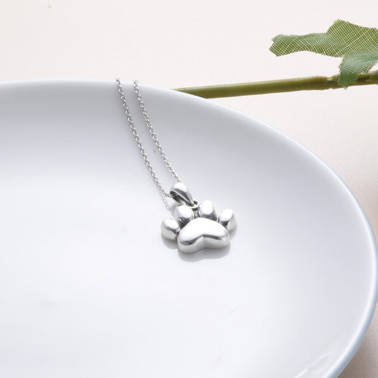 Premium Sterling Silver Paw Memorial Pendant