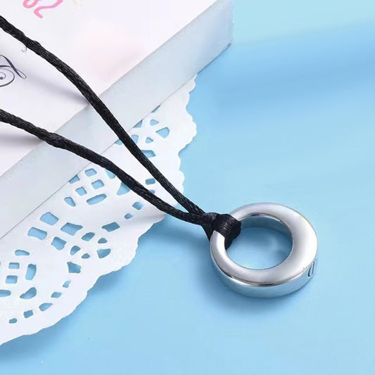 Modern Circle Ash Necklace – Minimalist Memorial Pendant
