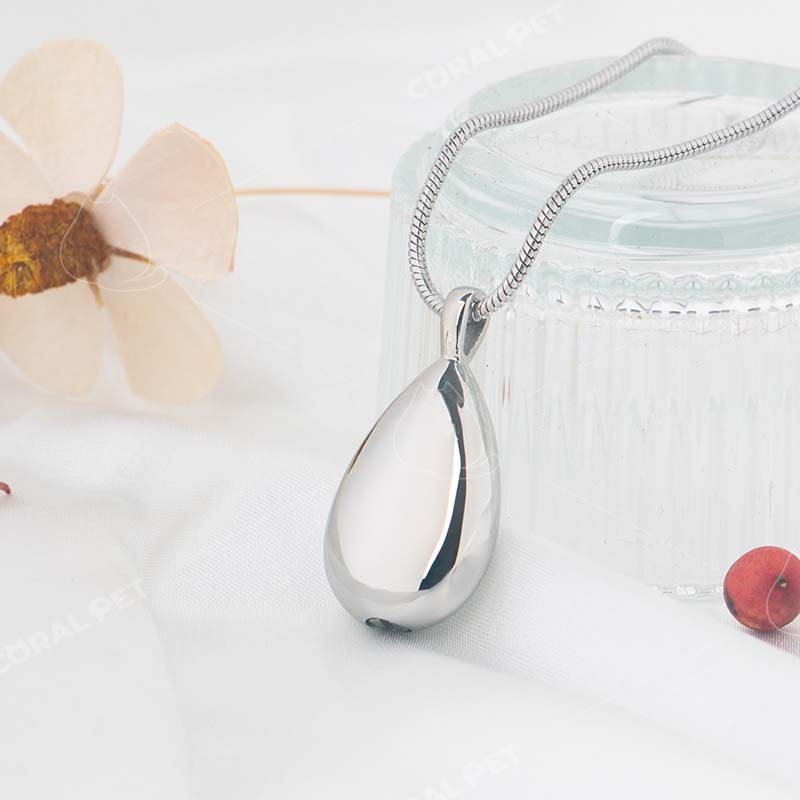 Teardrop Memorial Ash Necklace