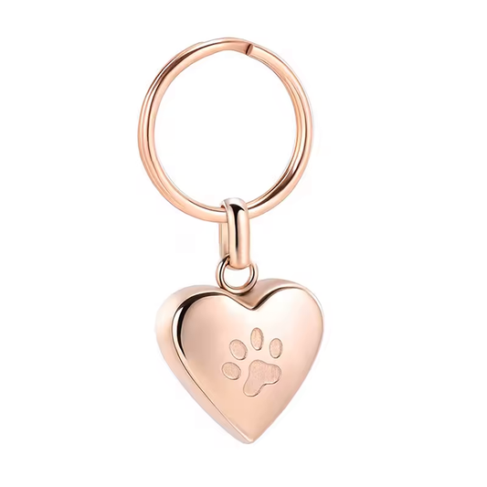 Gold Plated Heart Shaped Keychain
