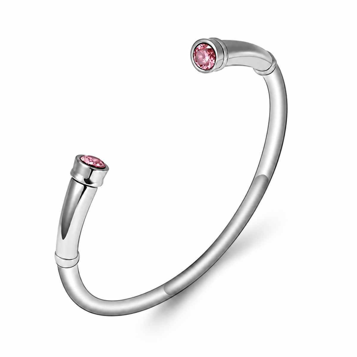 Pink Gem Memorial Cuff Bracelet