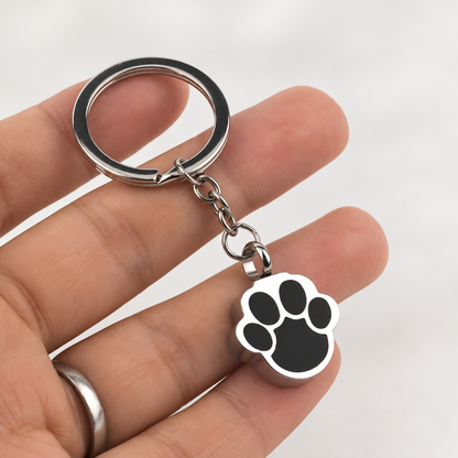 Paw Print Memorial Keychain